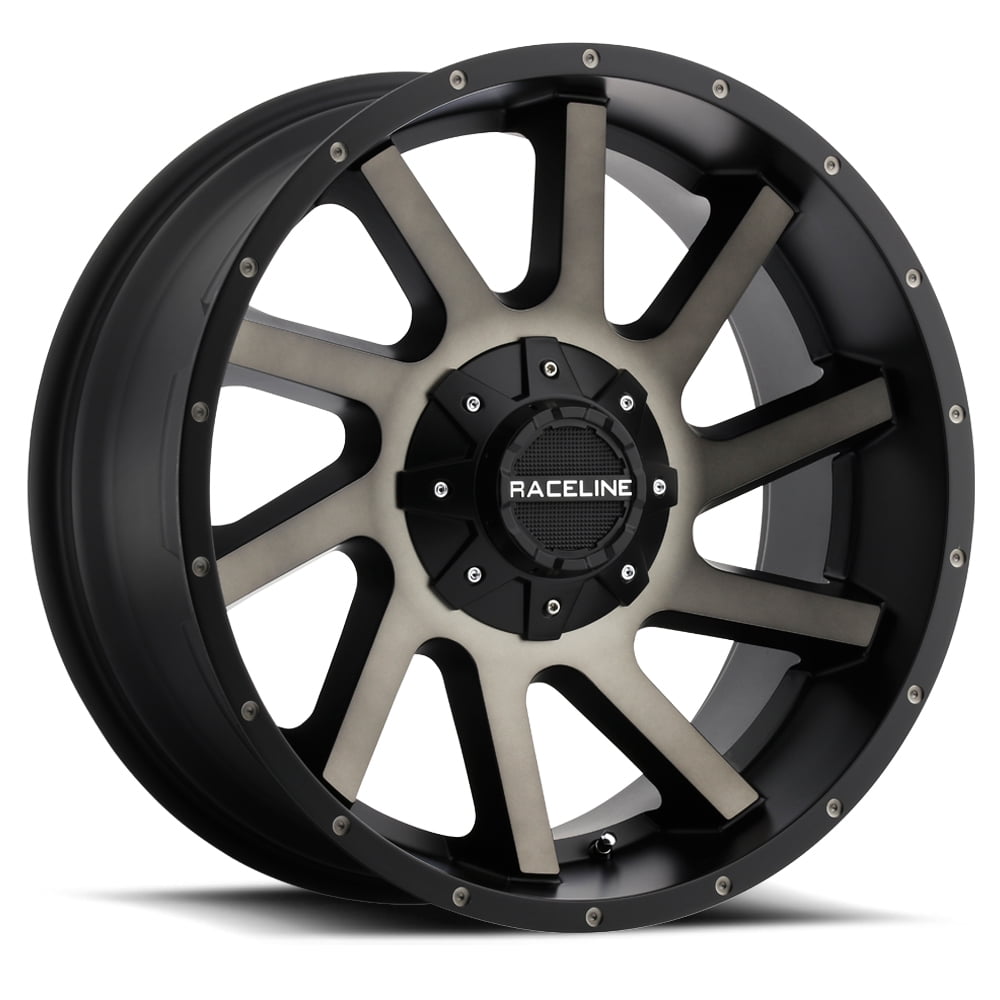 20" Black With Dark Tinted 932DM Twist Wheel by RaceLine 932DM-21281-44