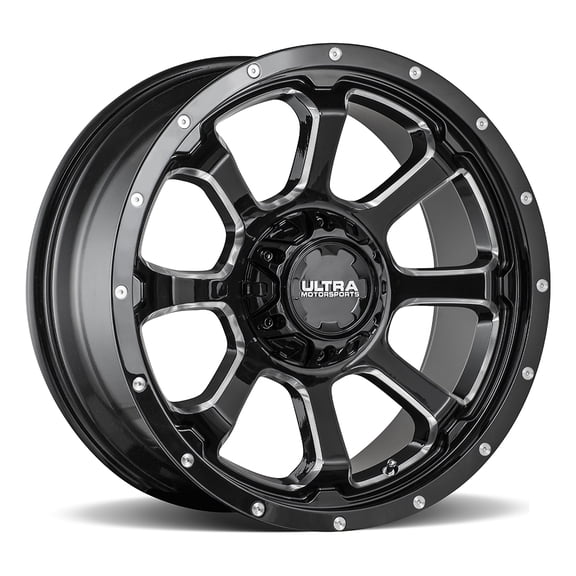 20" Black With Milled Accents Nemesis 219 Wheel by Ultra Wheel 219-2935BM+01