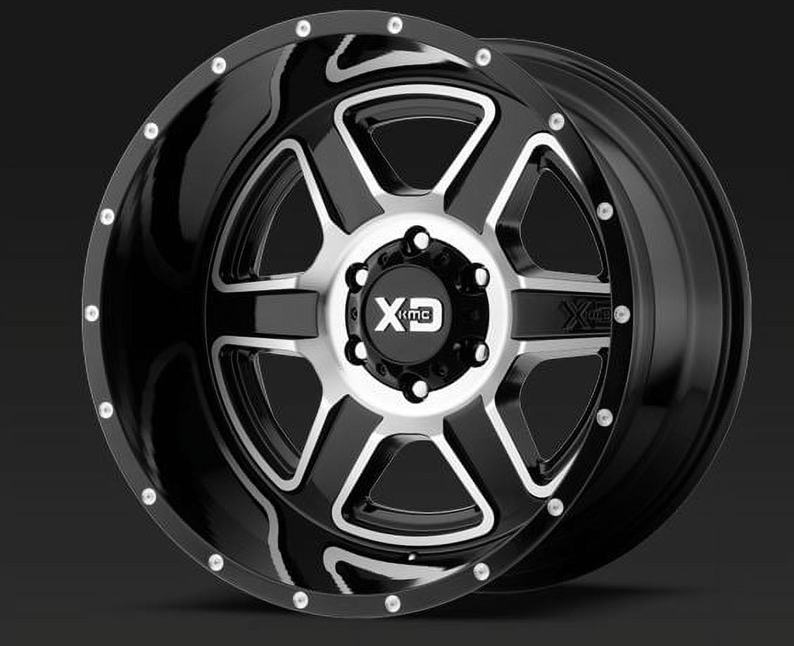 20" Black With Natural Face XD832 Wheel by KMC Wheels XD83229050518
