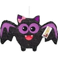 thumbnail image 1 of 20" Black and Purple Bat Pinata Halloween Themes Bat Party Supplies, 1 of 1