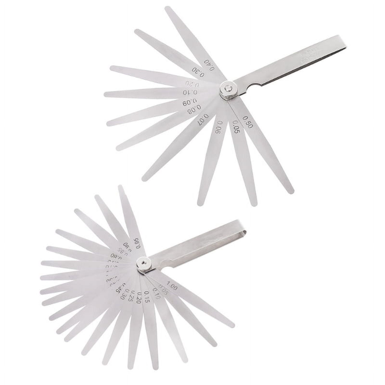 20 Blades Stainless Steel Feeler Gauge 0.05-1mm Measuring Tool Metric Feeler Gauge Thickness Measurment Tool Portable ,Easy to Use