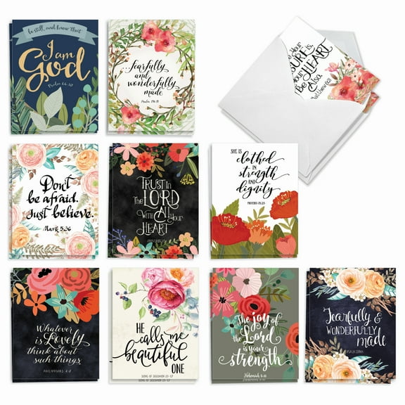 20 Blank All Occasion Cards Assorted (10 Designs, 2 Each) - Praise Papers All Occasion (4" x 5.12") AM6635OCB-B2x10
