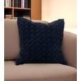 thumbnail image 1 of 20" Blue Cotton Throw Pillow With Texture, 1 of 7