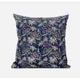 thumbnail image 1 of 20" Blue Yellow Roses Suede Throw Pillow, 1 of 4