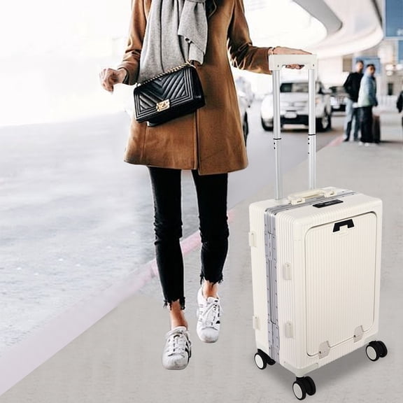 20" Boarding Case Boarding Suitcase Carry-On Luggage with USB Port & Cup Holder 36*24*56cm Used In Short-Distance Domestic And International Tourism
