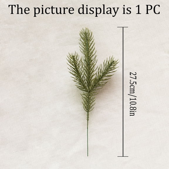 20 Branches A Set of Artificial Pines Needles Artificial Three-fork Pines Needles Green Plant Home Shooting Props Christmas Decoration Flower Ornaments