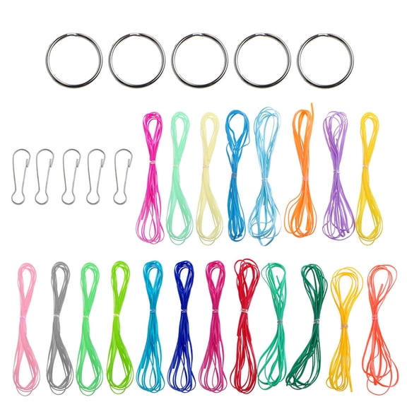 20 Bright Colors Plastic Lacing Cord Thread Jewelry Making Supplies School Art Classes for Adults Children