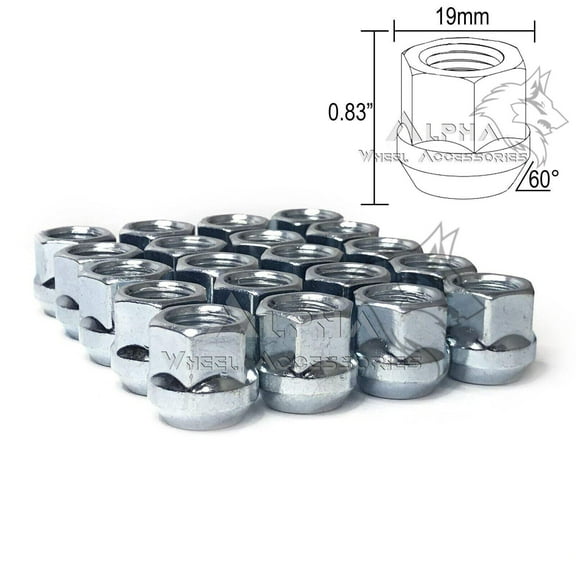 20 Bulge Acorn Open End Lug Nuts 1/2-20 Fits Ford Explorer Mustang Bronco 1/2"