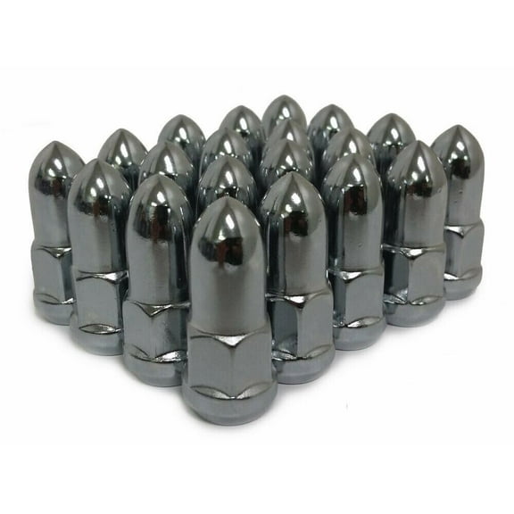 20 Bullet Lug Nuts 7/16-20 Chrome Acorn 3/4" Hex Wheel Nut Firebird GTO Cutlass