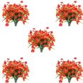 thumbnail image 1 of 20 Bunches Faux Anthurium Plants Plastic Shrubs Bushes Greenery Indoor Outside Hanging Planter, 1 of 6