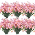 thumbnail image 1 of 20 Bundles Artificial Flowers Fake Outdoor Plants (Yellow), 1 of 5