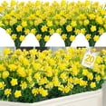 thumbnail image 1 of 20 Bundles Artificial Flowers for Outdoor Decoration, Fall Decoration UV Resistant Faux Outdoor Plastic Greenery Shrubs Plants Fake Flowers Home Garden Fall Decor(Orange Red), 1 of 5