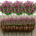 thumbnail image 1 of 20 Bundles Artificial Flowers Outdoor Fake Flowers, UV Resistant No Fade Faux Plastic Greenery Shrubs Plants for Hanging Garden Porch Window Box Outside Decoration,Home Indoor Decor, 5 Colors, 1 of 5
