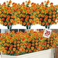 thumbnail image 1 of 20 Bundles Artificial Flowers for Outdoor Summer Decoration, UV Resistant Faux Outsides Plastic Greenery Shrubs Artificial Plants Fake Flowers Planter Home Cemetery Decor(White), 1 of 5