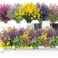 thumbnail image 1 of 20 Bundles Artificial Flowers Outdoor UV Resistant No Fade Fake Plants Faux Plastic Shrubs for Garden Patio Porch Window Box Home Wedding Farmhouse Hanging Décor, 1 of 5