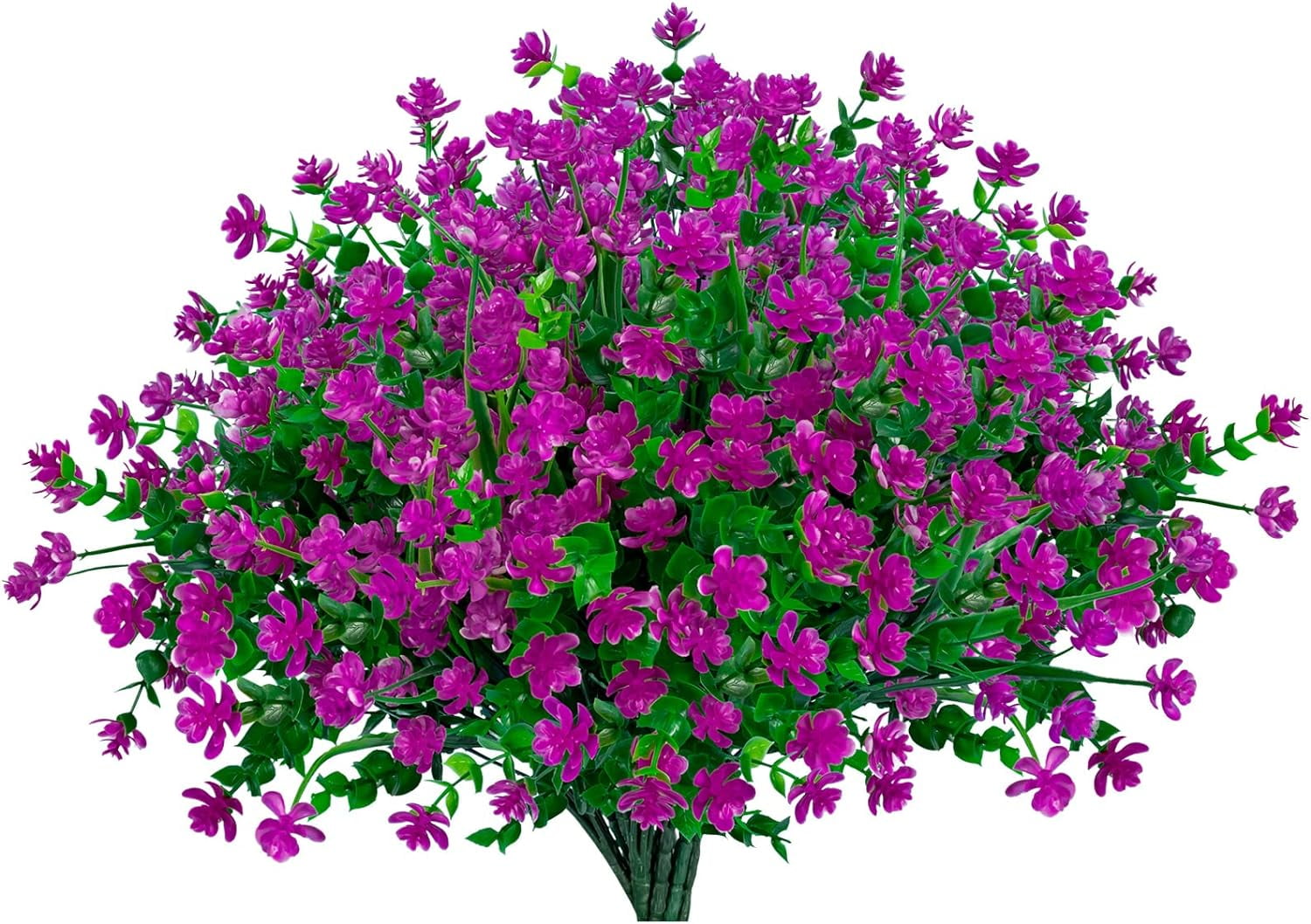 20 Bundles Artificial Flowers for Outdoor UV Resistant Fake Plants, Faux Flowers for Indoor Outside Plastic Greenery Shrubs for Garden Porch Window Box Home Farmhouse Décor (Mix Colors)