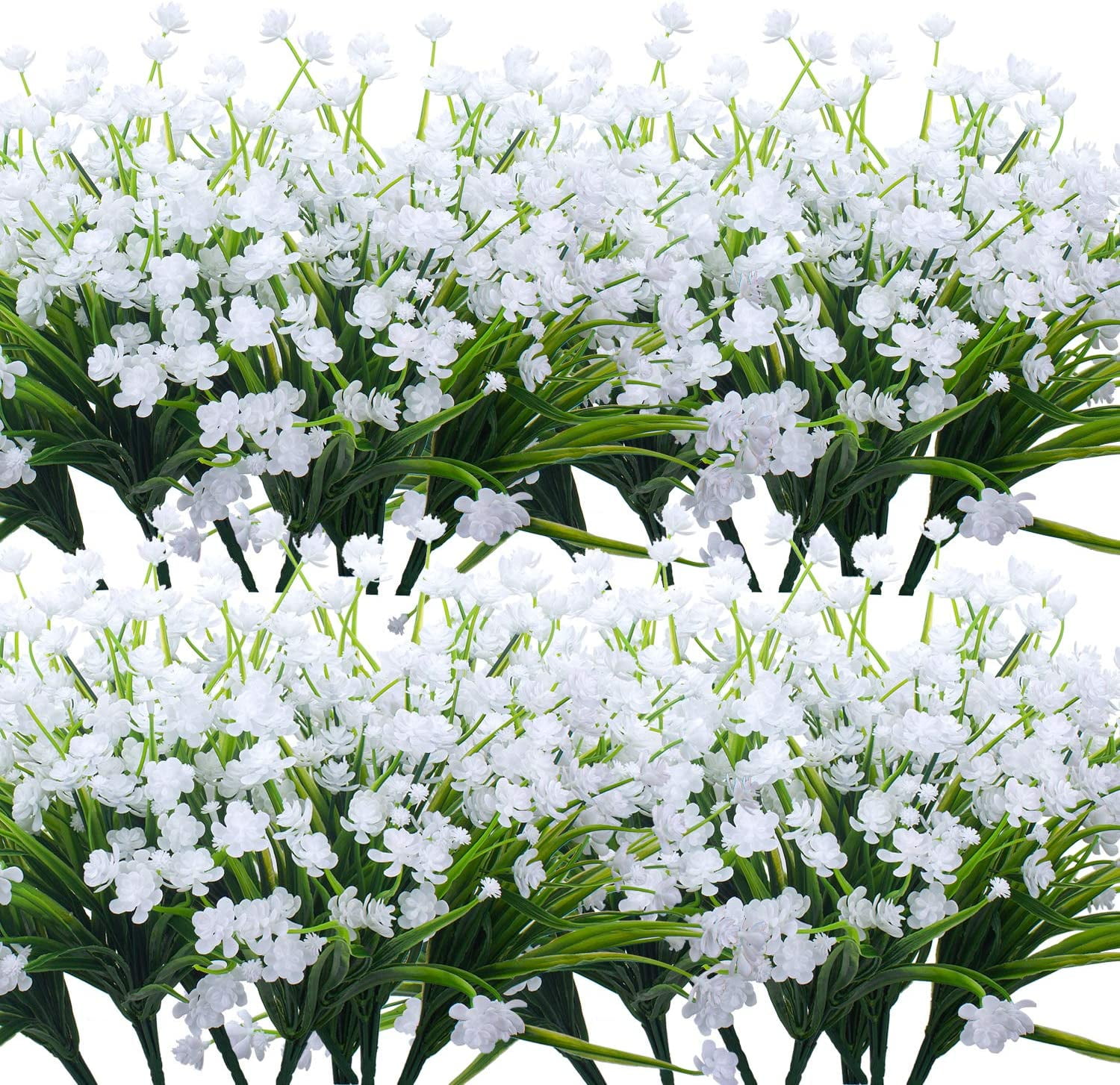 JEMONG 12 Bundles Artificial Flowers Outdoor UV Resistant Fake Flowers No Fade - View #3