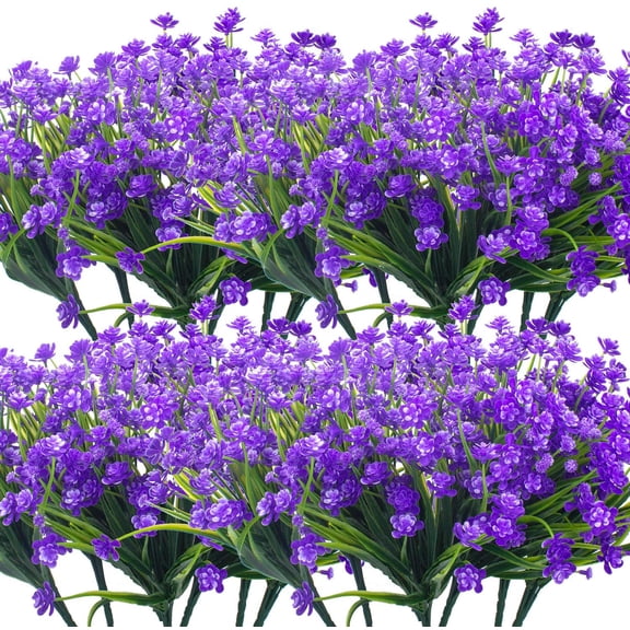 20 Bundles Artificial Outdoor Plants, Fake Wheat Grass Greenery Shrubs UV Resistant Faux Plastic Plants Garden Porch Window Box Décor (Grass)