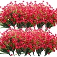 thumbnail image 1 of 20 Bundles Artificial Outdoor Plants, Fake Wheat Grass Greenery Shrubs UV Resistant Faux Plastic Plants Garden Porch Window Box Décor (Grass), 1 of 5