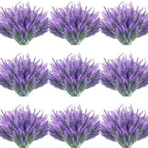 20 Bundles Artificial spring Lavender Flowers Outdoor UV Resistant Fake Flowers No Fade Faux Plastic Plants Garden Porch Window Box Decorating (Classic Purple)