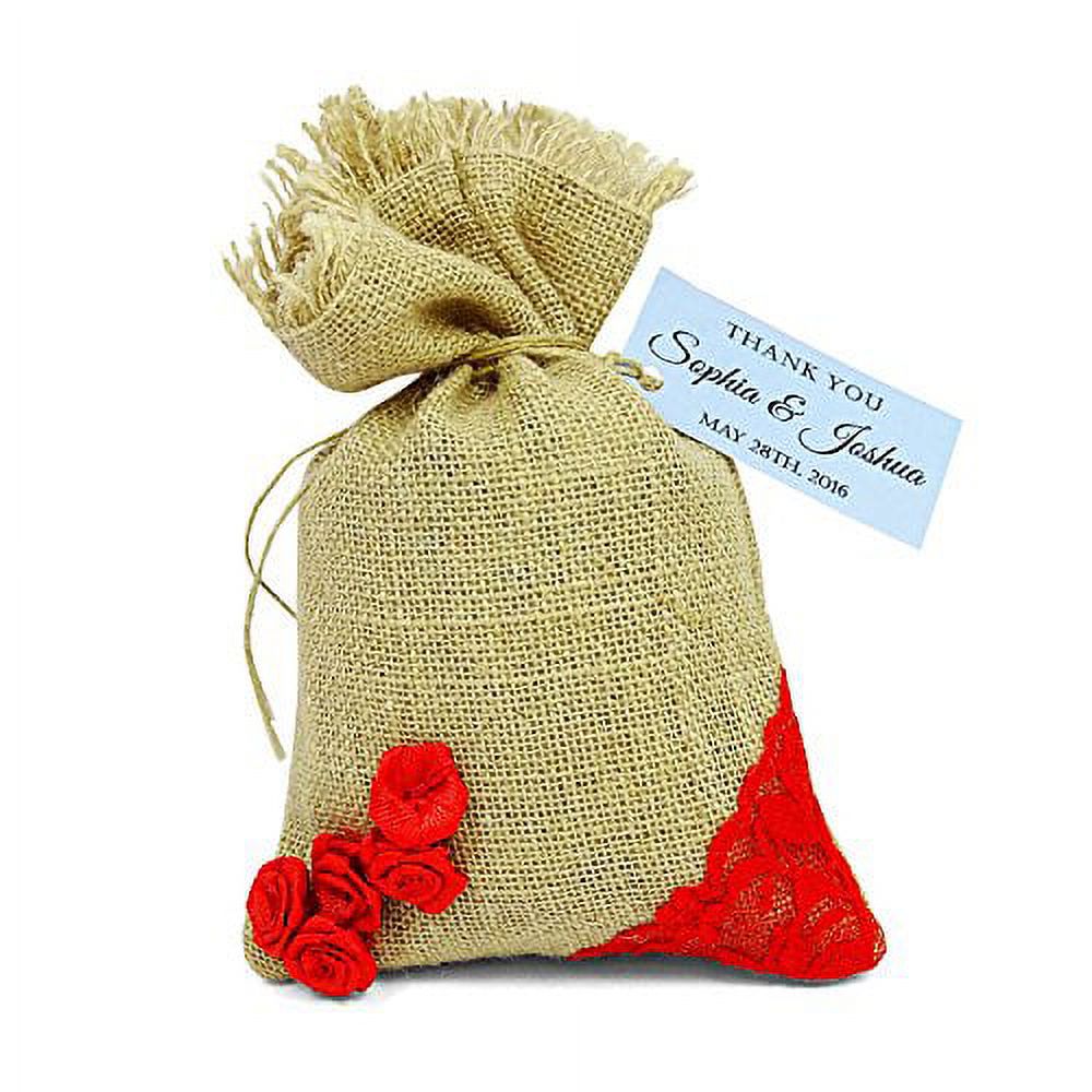 20 Burlap Drawstring Gift Bag Small Jute Pouch Wedding Party Rustic