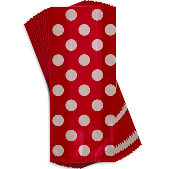 20 CT Red Dots Cello Bags