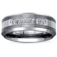 thumbnail image 1 of .20 Carat T.W. Diamond Tungsten Carbide Men's Wedding Band (HI-I2), 1 of 6