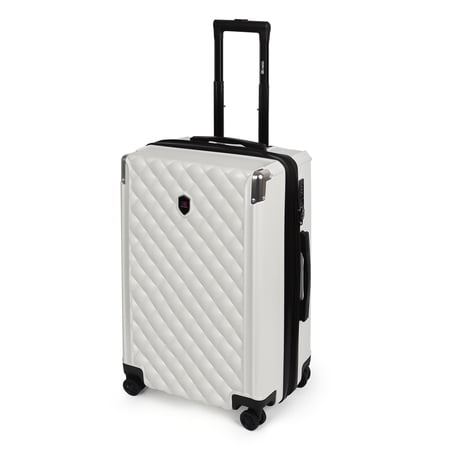 New York Xpress 20" Carry-on Luggage,Expandable Hardshell Spinner Suitcase with TSA Lock, Airplane Approved, Milk White - WD576