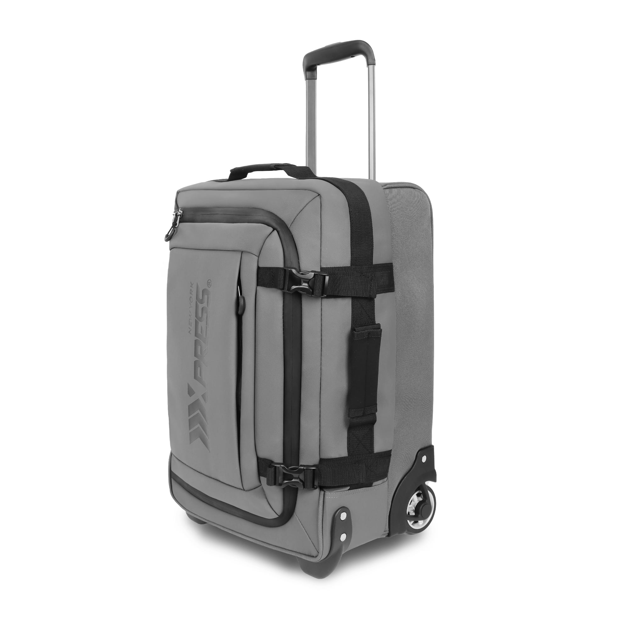 20" Carry On Luggage Airline Approved,Softside Suitcase with Wheels Heavy-Duty Waterproof Wheeled Luggage Bag, Grey - TA069