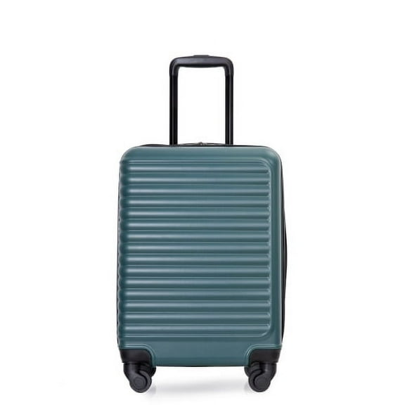 20" Carry On Luggage Hardshell Lightweight Hardside Suitcase with Silent Spinner Wheels, Green