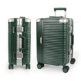 thumbnail image 1 of 20" Carry On Luggage with Spinner Wheels & TSA Lock,Aluminum Frame Zipperless Hard Shell Suitcase, 22x14x9 Airline Approved, Green,AL1377, 1 of 11