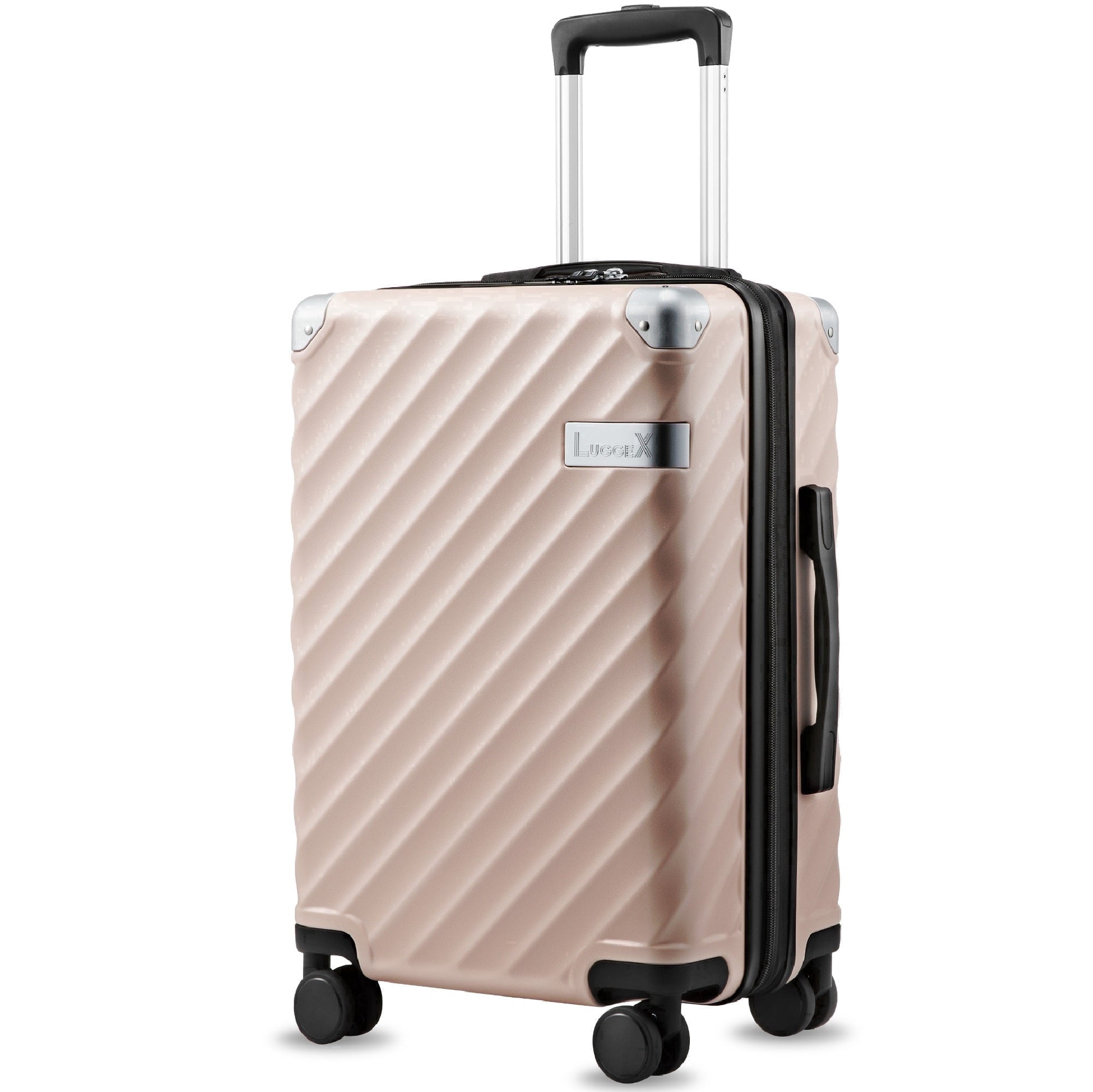 20" Carry-on Luggage Airline Approved, Polycarbonate Expandable Hardshell Suitcase,Pink