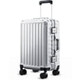 thumbnail image 1 of 20" Carry-on Zipperless Aluminum Polycarbonate Luggage, Silver, ZX-Core, 1 of 12
