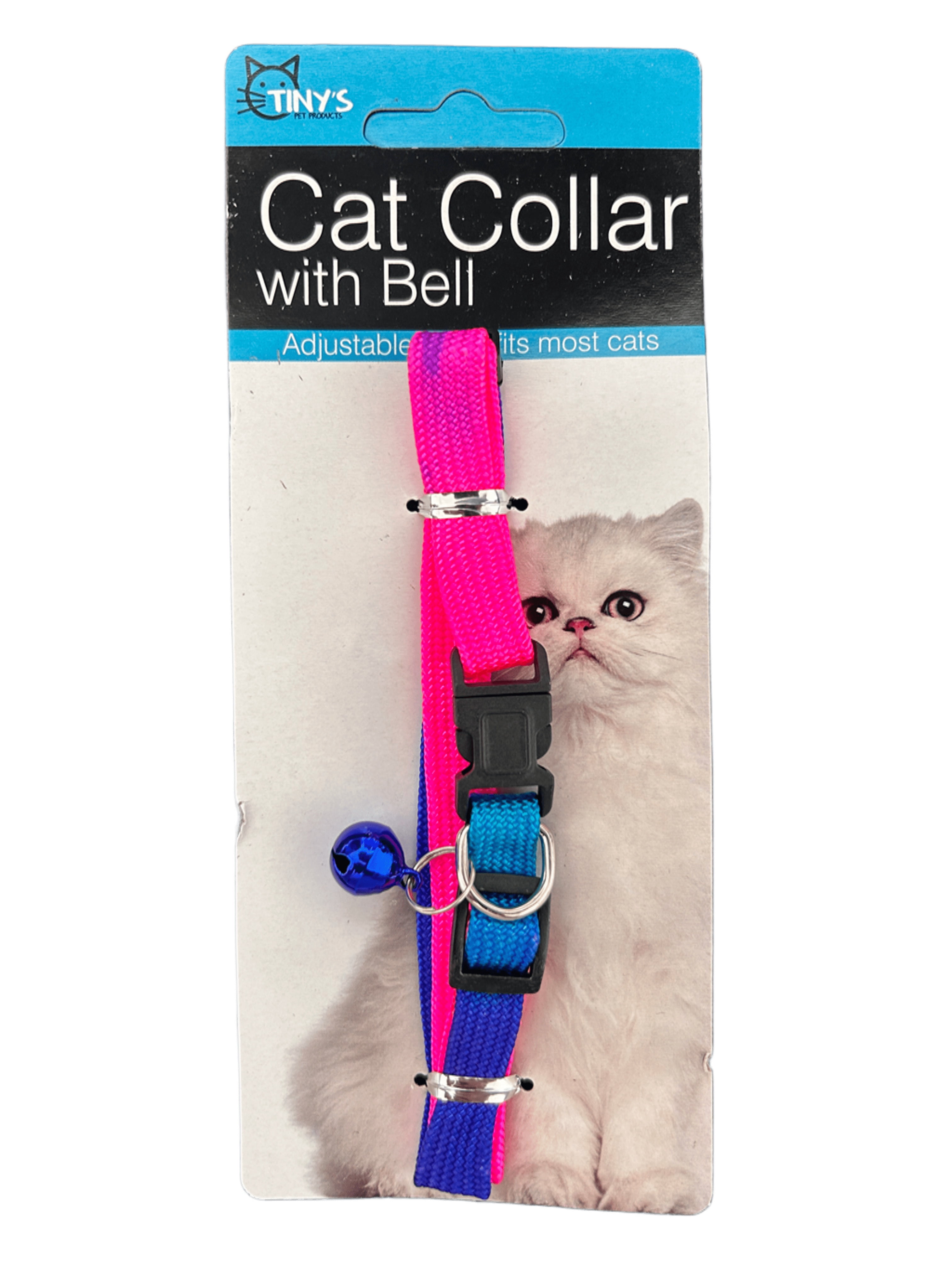 Cat D Rings 20 in Cat Collar with Bell, Featuring Vibrant Nylon Gradient Colors ...