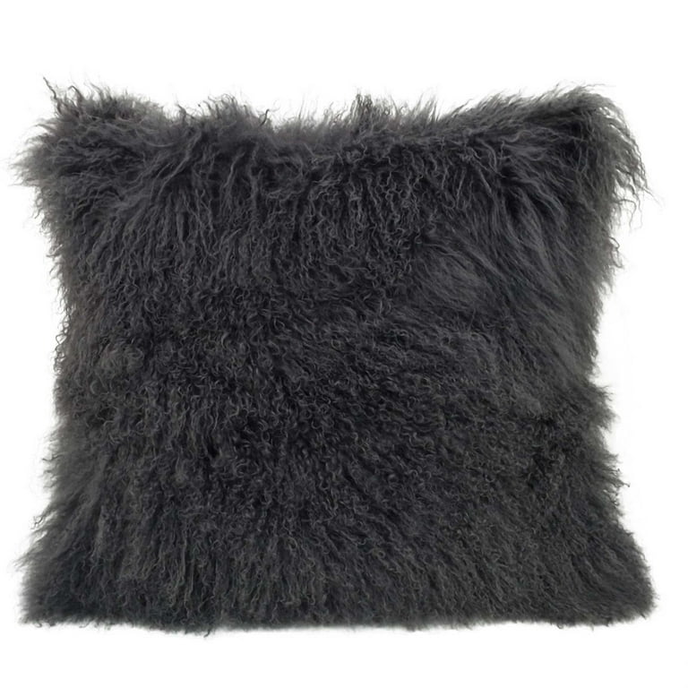 Tibetan lamb cheap fur pillow