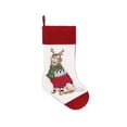 thumbnail image 1 of 20" Christmas Dog Embroidered Hanging Large XMAS Stocking, 1 of 2