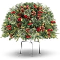 20" Christmas Tree, Frosted Urn Filler with Prelit 50 LED Lights