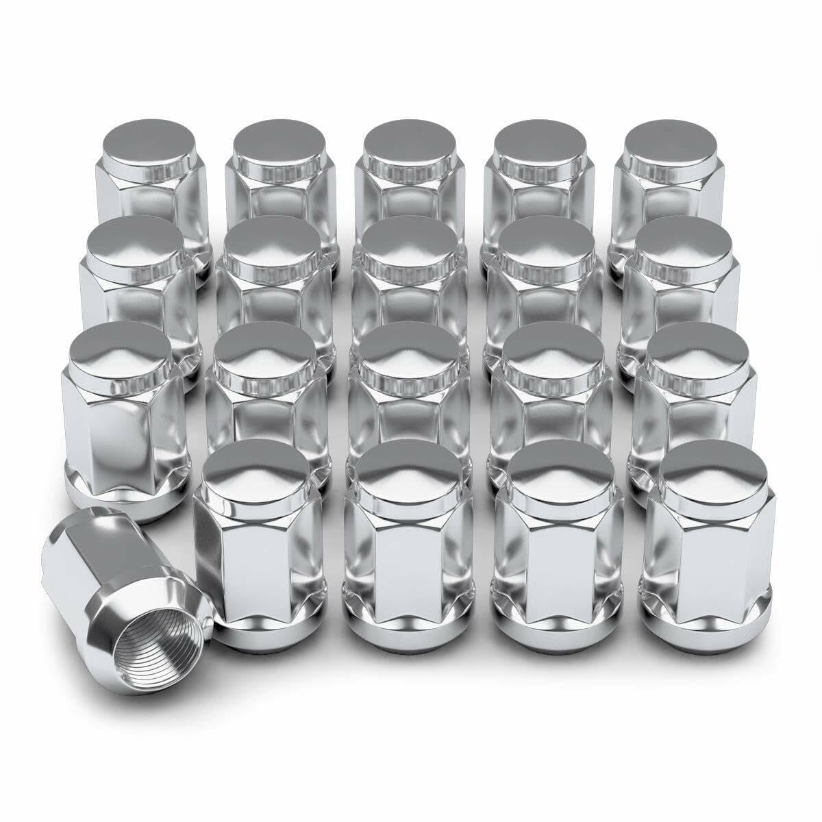 Redline Restomotive® Chevy / Pontiac Bulge Acorn Wheel Lug Nut, 7/16-20 Chrome Plated, Set of 20 | Chevelle Depot