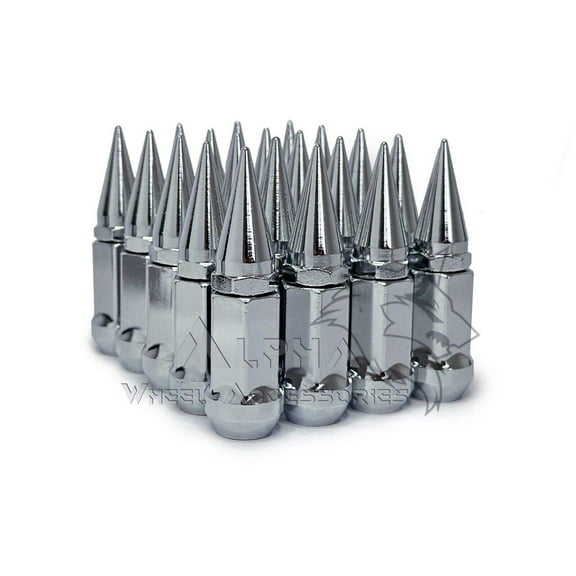 20 Chrome Spike Lug Nuts 14x1.5 For 2008  Up Dodge Charger Scat Pack Hellcat