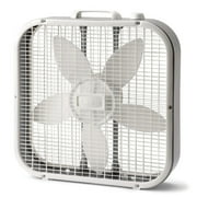 20" Classic Box Fan with Weatherproof Motor, 3 Speeds, for Home, Dorm Use
