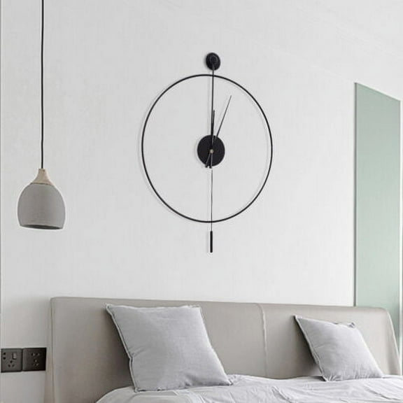 20" Classical Wall Clock Large Decorative Modern Clock with Pendulum Non-Ticking
