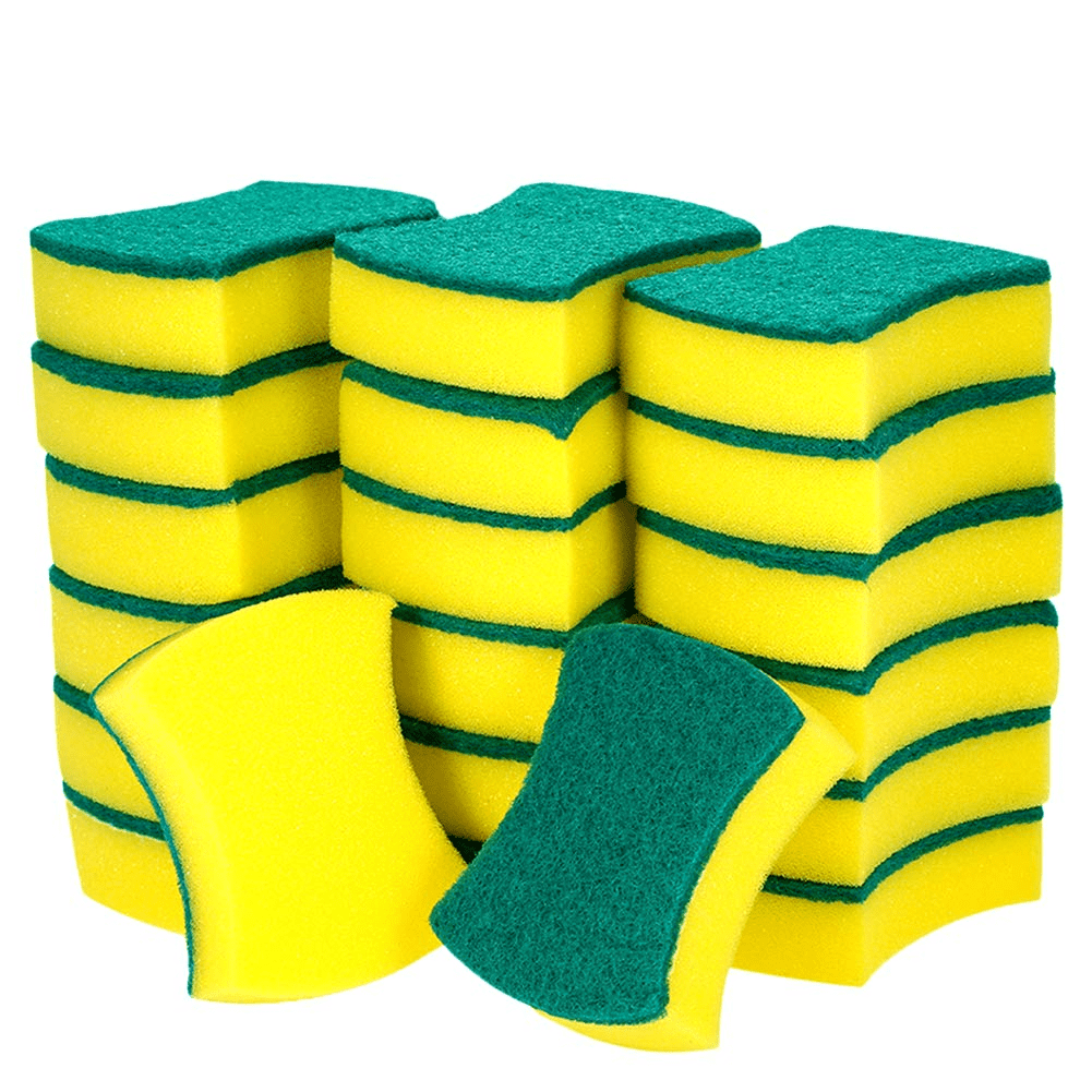 https://i5.walmartimages.com/seo/20-Cleaning-Scrub-Sponges-Kitchen-Dishes-Bathroom-Car-Wash-One-Scouring-Scrubbing-Absorbent-Side-Abrasive-Scrubber-Sponge-Dish-Pads-Heavy-Duty-Green_56606c93-eb5e-438d-8f0e-2d068f8c038f.61add1b520f17ed2601e42aa11f7efe2.png