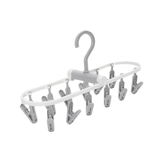 20-Clip Foldable Laundry Hanger – Rotating Clips Drying Rack for Socks/Underwear (Indoor/Outdoor Use)