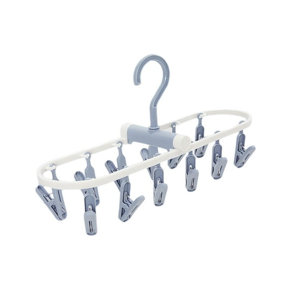 20-Clip Foldable Laundry Hanger – Rotating Clips Drying Rack for Socks/Underwear (Indoor/Outdoor Use)