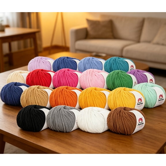 20-Color Chunky Acrylic Yarn Skeins Pack, Soft Velvet Chenille Bulky Yarn Bulks for Hand Knitting and Crocheting DIY Blankets, Pillows, and Crafts