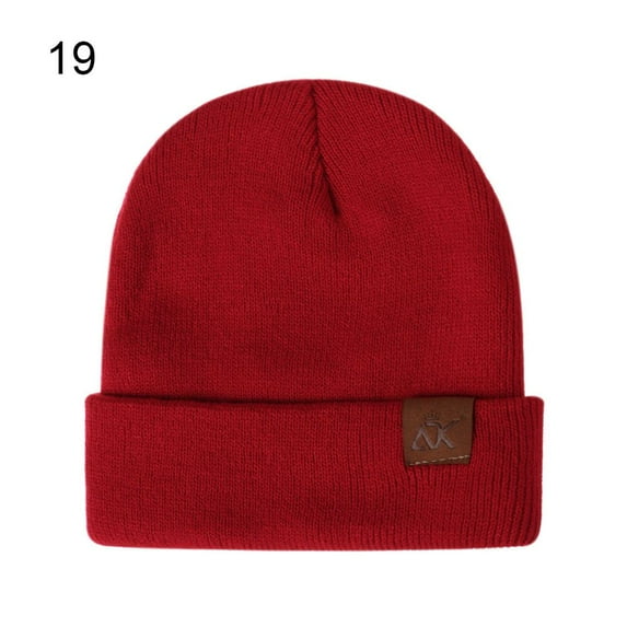 20 Colors Woman/Men Ladies Casual Cap Warmer Bonnet Female Beanie Caps Knitted Beanies Winter Autumn Hats 19