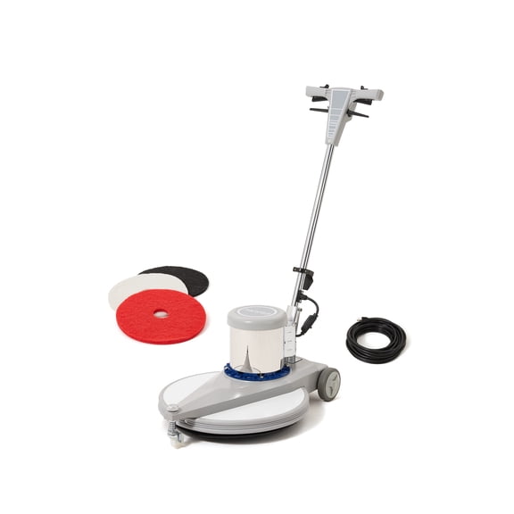 20" Commercial Floor Burnisher, 1.5 HP, 1500 RPM, 40 ft Cord, Pads Included for Floor Polishing