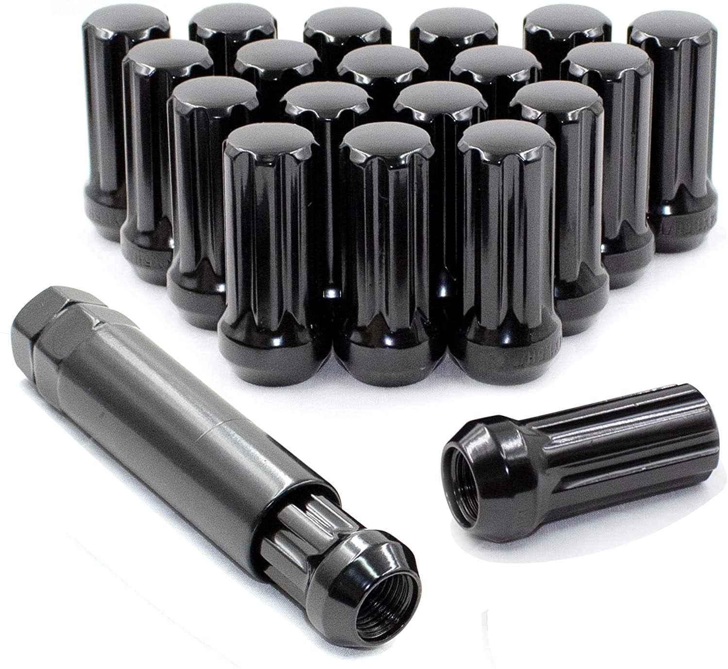 20 Compatible with Jeep OEM Factory Style Black Lug Nuts 14x1.5 Compatible with Wrangler Grand Cherokee JL
