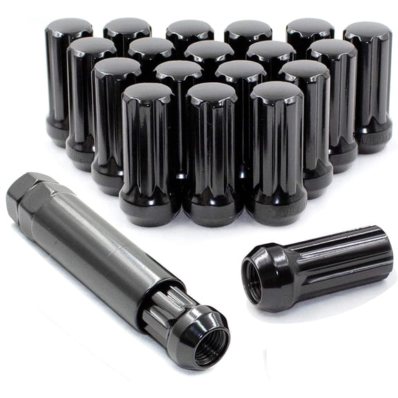 20 Compatible with Jeep OEM Factory Style Black Lug Nuts 14x1.5 Compatible with Wrangler Grand Cherokee JL