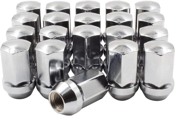 20 Compatible with Jeep OEM Factory Style Chrome Lug Nuts 14x1.5 Compatible with Wrangler Grand Cherokee JL